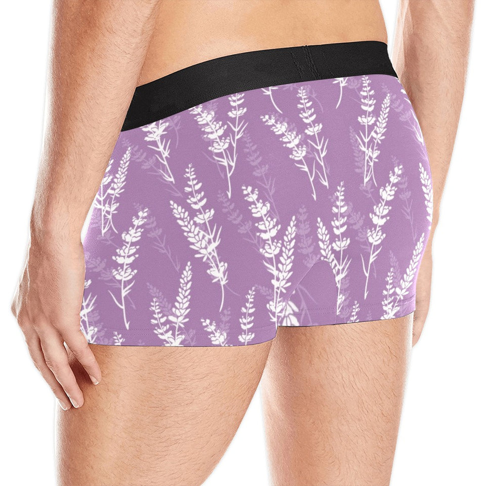 Lavender flowers purple pattern Men's All Over Print Boxer Briefs Men's Underwear