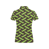 Green Peas Pattern Print Design 05 Women's All Over Print Polo Shirt