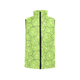 Slices of Lime pattern Women's Padded Vest