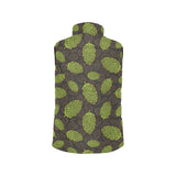 Hop pattern black background Women's Padded Vest