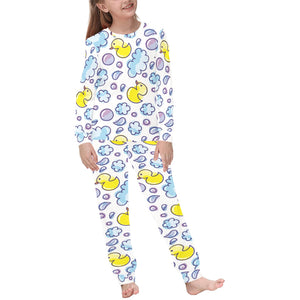 Duck Pattern Print Design 01 Kids' Boys' Girls' All Over Print Pajama Set