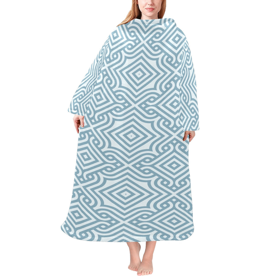 arabic pattern Blanket Robe with Sleeves