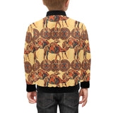 Camel polynesian tribal design pattern Kids' Boys' Girls' Bomber Jacket