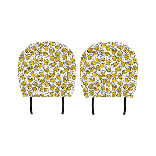 Beer design pattern Car Headrest Cover