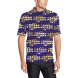 Beautiful japanese fan pattern Men's All Over Print Polo Shirt