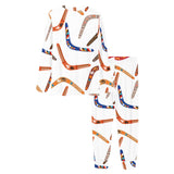 Boomerang Australian aboriginal ornament pattern Women's All Over Print Pajama Set