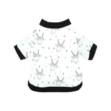 Cute goat design pattern All Over Print Pet Dog Round Neck Fuzzy Shirt