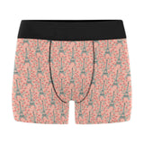 Eiffel Tower Flower Pattern Design 03 Men's All Over Print Boxer Briefs Men's Underwear
