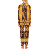 Egypt Hieroglyphics Pattern Print Design 05 Women's All Over Print Pajama Set