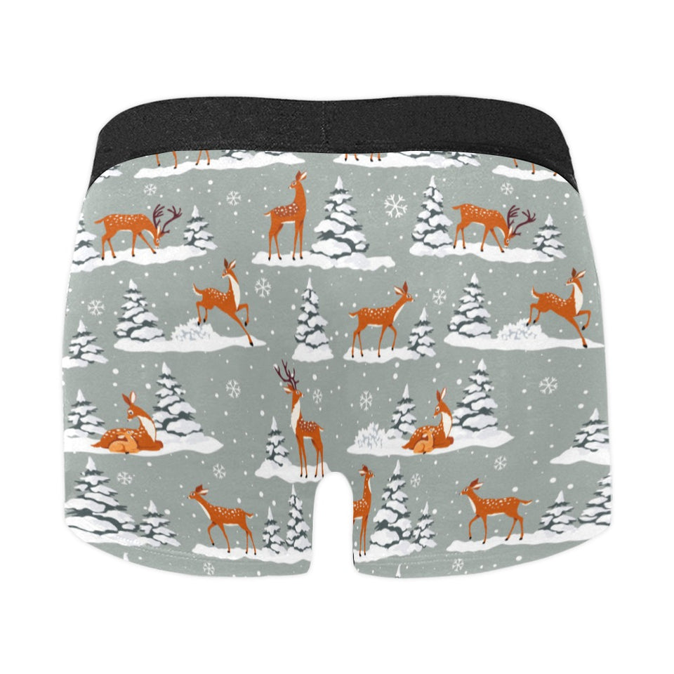 Beautiful deers Winter Christmas Men's All Over Print Boxer Briefs Men's Underwear