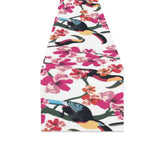 Toucan flower design pattern Table Runner