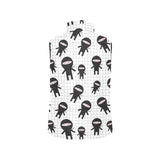 Ninja pattern plaid background Women's Padded Vest