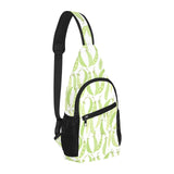 Green Peas Pattern Print Design 03 All Over Print Chest Bag