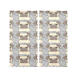Happy pug pattern Gauze Curtain