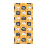Bull Terrier Pattern Print Design 03 Beach Towel