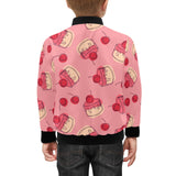 Cake cherry pattern Kids' Boys' Girls' Bomber Jacket