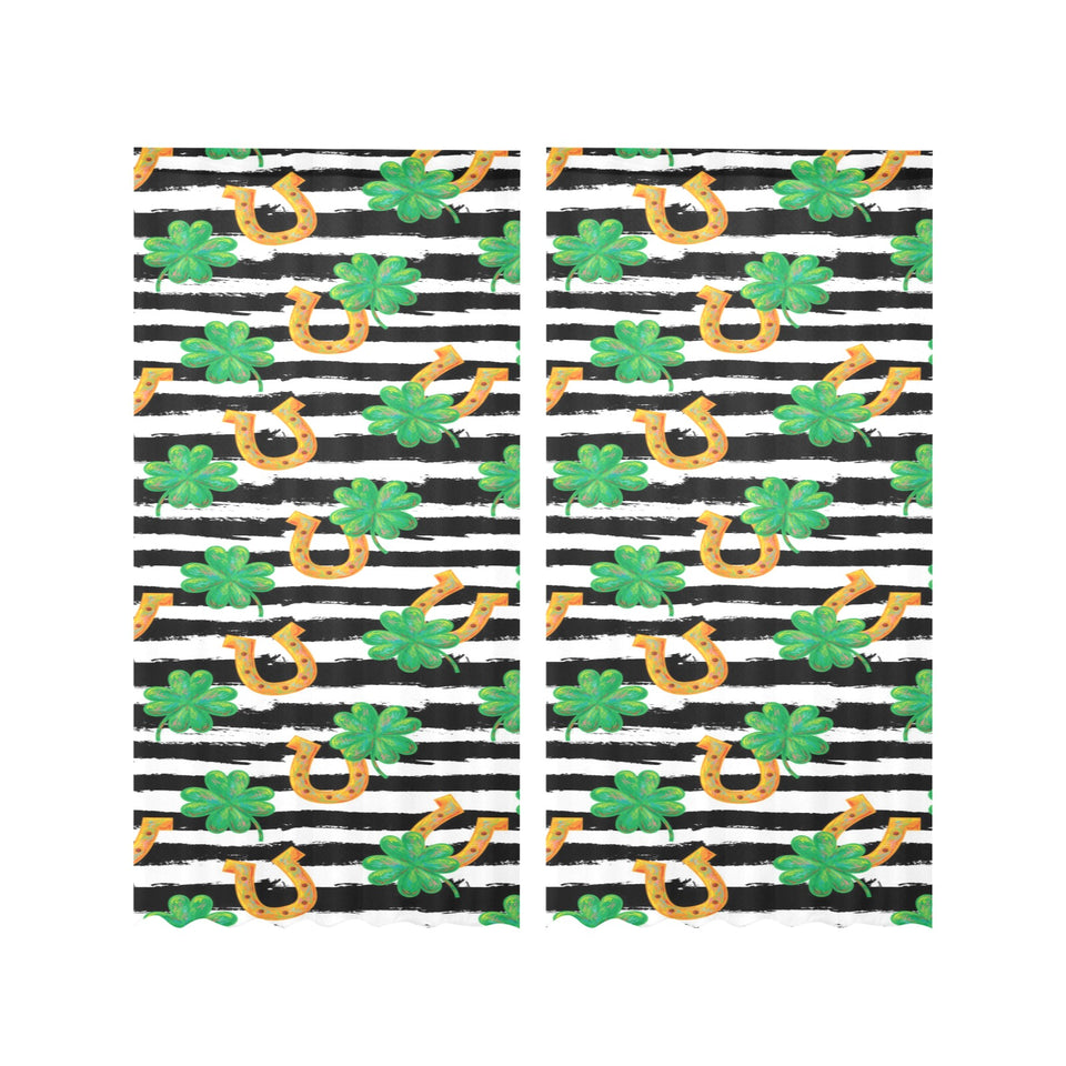 Horseshoes Pattern Print Design 01 Gauze Curtain