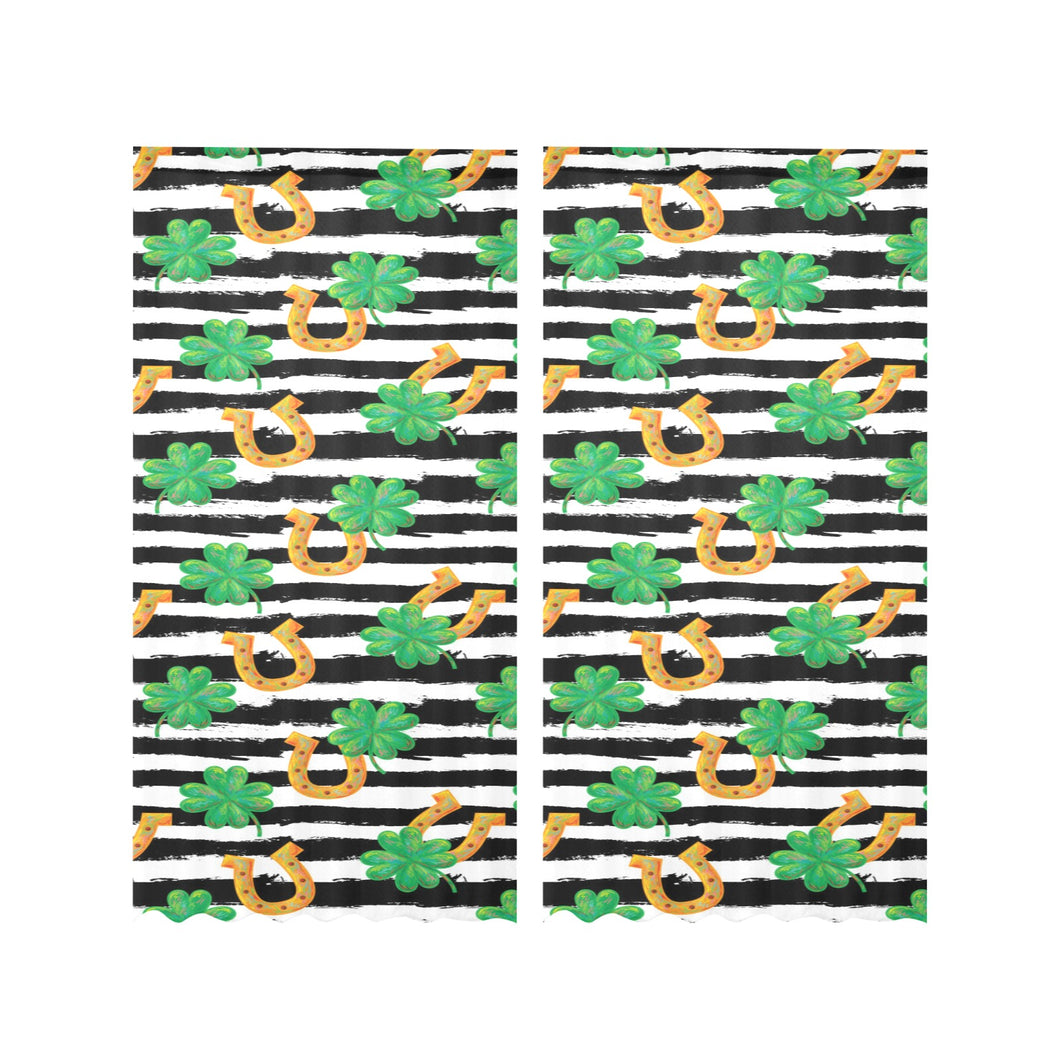 Horseshoes Pattern Print Design 01 Gauze Curtain
