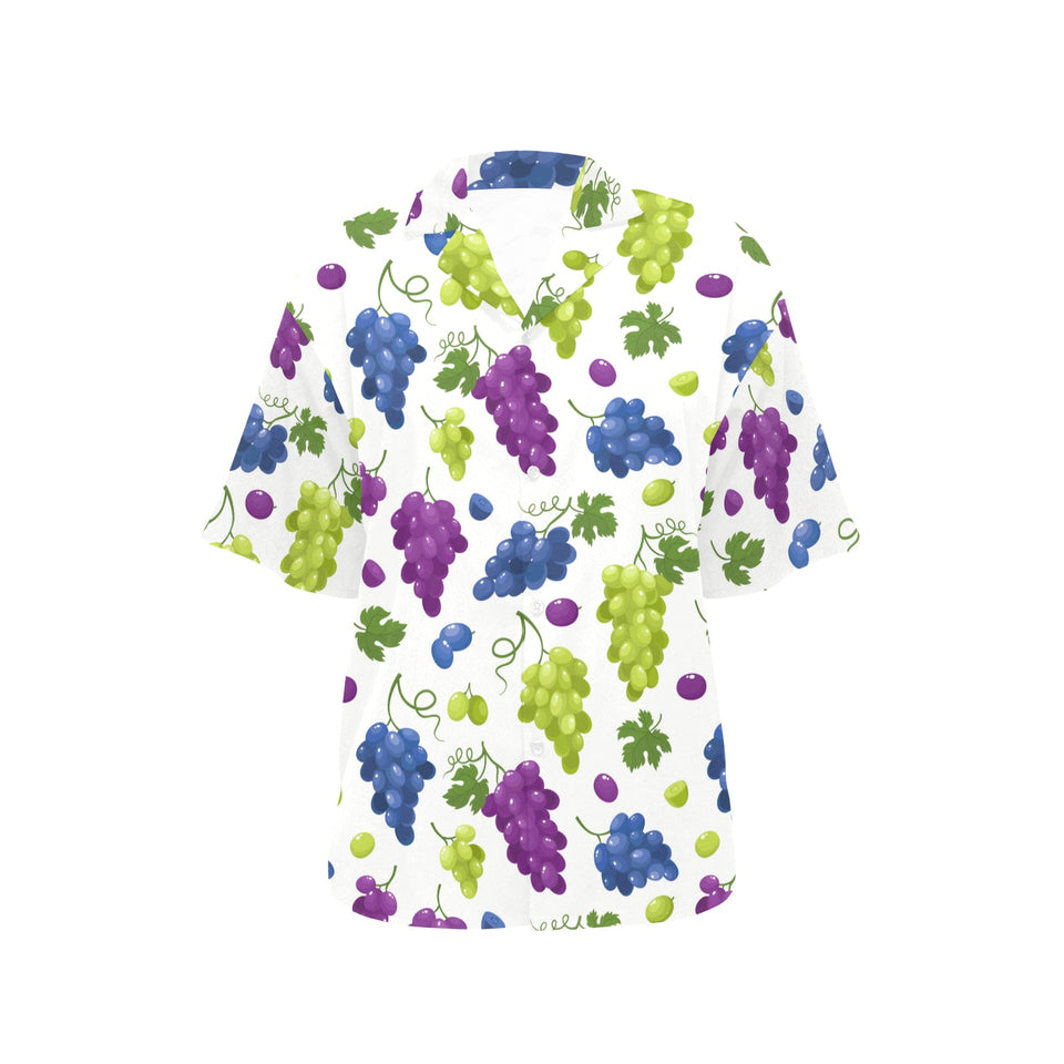Grape pattern Women's All Over Print Hawaiian Shirt