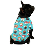 Cute sushi pattern All Over Print Pet Dog Round Neck Fuzzy Shirt