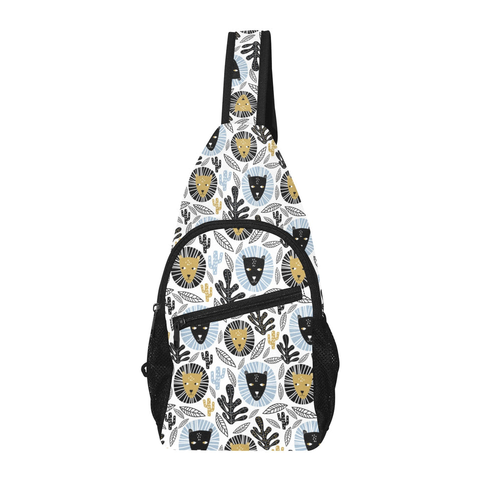 Lion Pattern Print Design 05 All Over Print Chest Bag