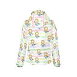 Cute hand drawn mermaid Women's Padded Hooded Jacket