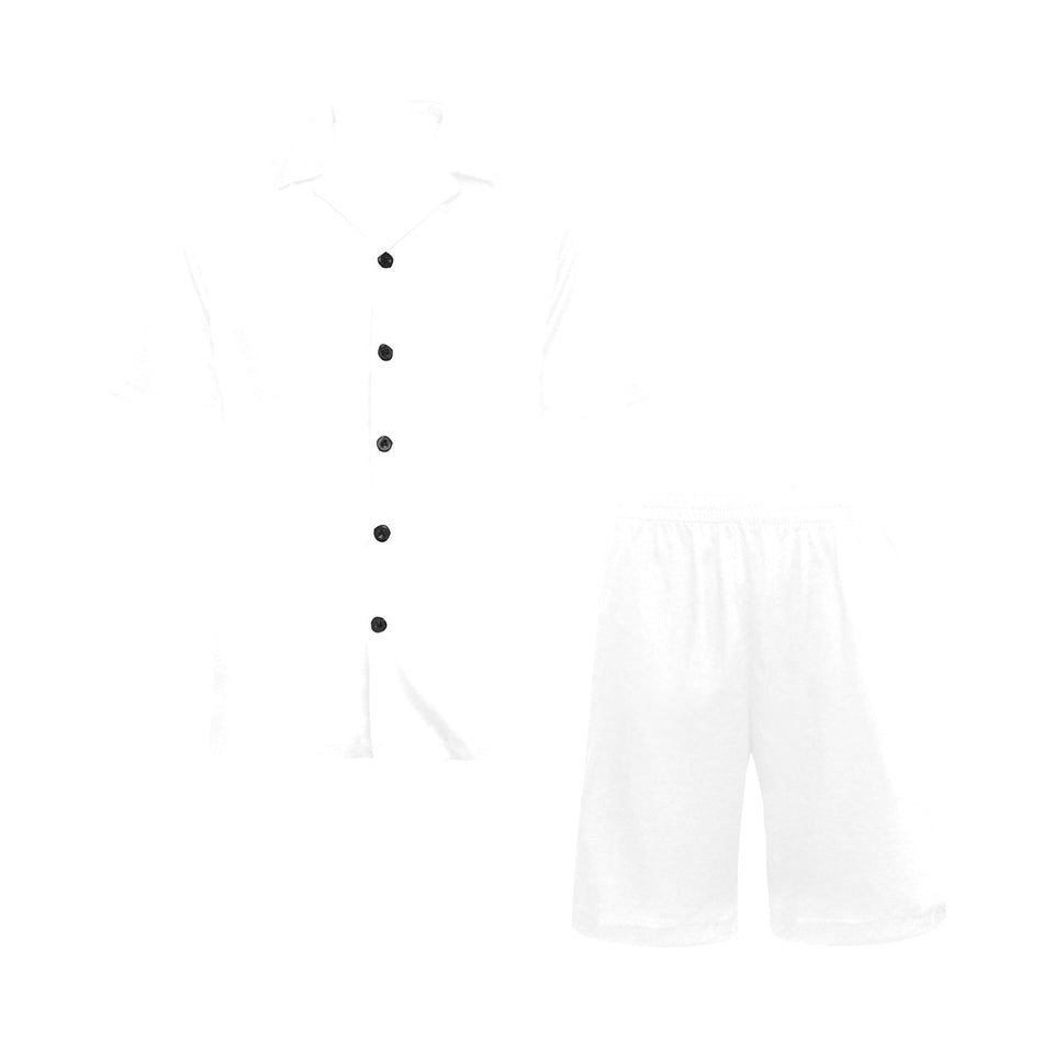 Slices of Lime pattern Men's V-Neck Short Pajama Set