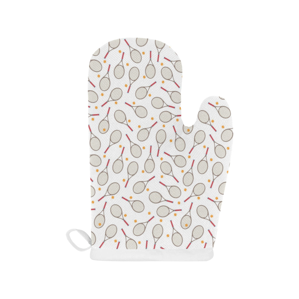 Tennis Pattern Print Design 04 Heat Resistant Oven Mitts
