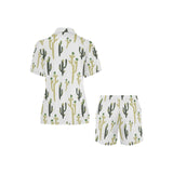 Cute cactus pattern Women's V-Neck Short Pajama Set