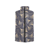 Gold ginkgo leaves Women's Padded Vest