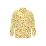 Popcorn Pattern Print Design 04 Men's Long Sleeve Polo Shirt