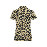 Leopard print design pattern Women's All Over Print Polo Shirt