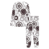 Classic vintage clock pattern Women's All Over Print Pajama Set