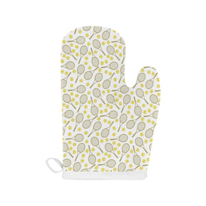 Tennis Pattern Print Design 02 Heat Resistant Oven Mitts