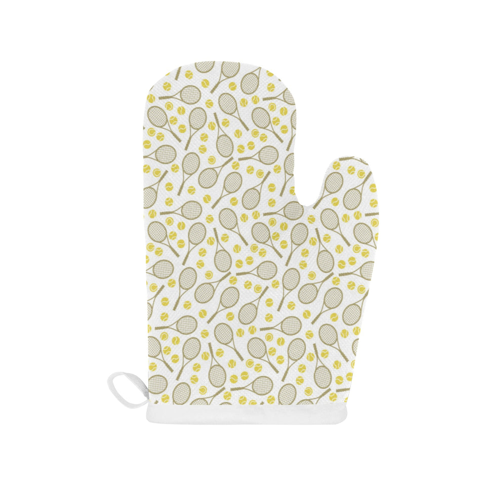 Tennis Pattern Print Design 02 Heat Resistant Oven Mitts