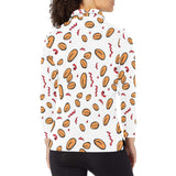 peanuts pattern background Women's Long Sleeve Polo Shirt