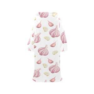 Garlic pattern Blanket Robe with Sleeves