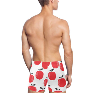 red apples white background Men's Swimming Trunks