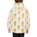 Corn Pattern Print Design 02 Kids' Boys' Girls' Padded Hooded Jacket
