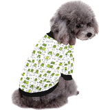 Sketch funny frog pattern All Over Print Pet Dog Round Neck Fuzzy Shirt