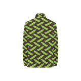 Green Peas Pattern Print Design 05 Women's Long Sleeve Polo Shirt