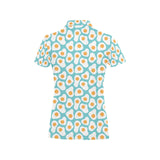 Fried Eggs Pattern Print Design 04 Women's All Over Print Polo Shirt