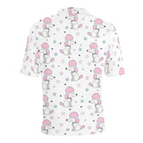 Cute poodle dog star pattern Men's All Over Print Polo Shirt