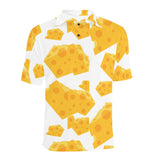 Cheese slice pattern Men's All Over Print Polo Shirt