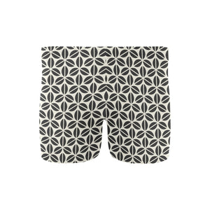 Coffee bean abstract modern pattern Men's Swimming Trunks