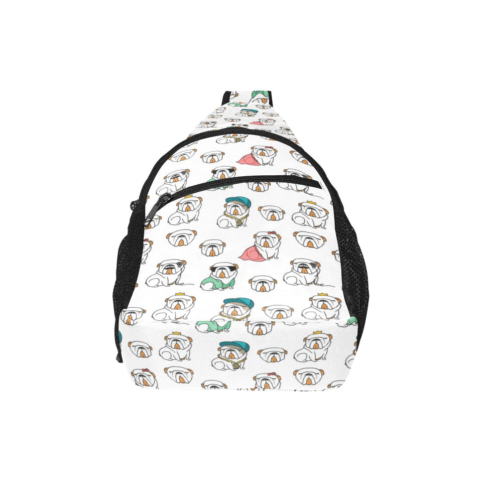 English Bulldog Pattern Print Design 03 All Over Print Chest Bag