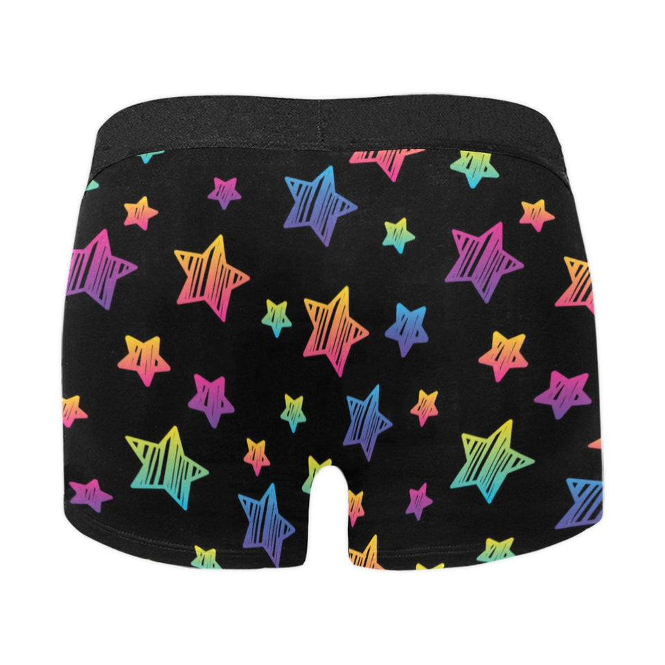 Colorful star pattern Men's All Over Print Boxer Briefs Men's Underwear