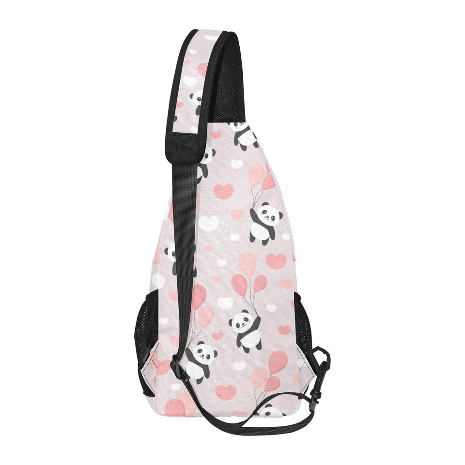 Cute panda ballon heart pattern All Over Print Chest Bag