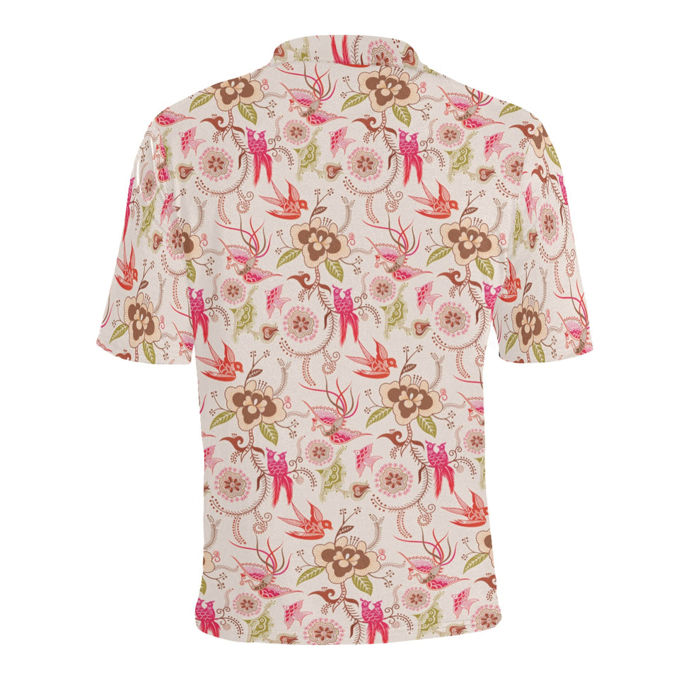 Swallow Pattern Print Design 01 Men's All Over Print Polo Shirt