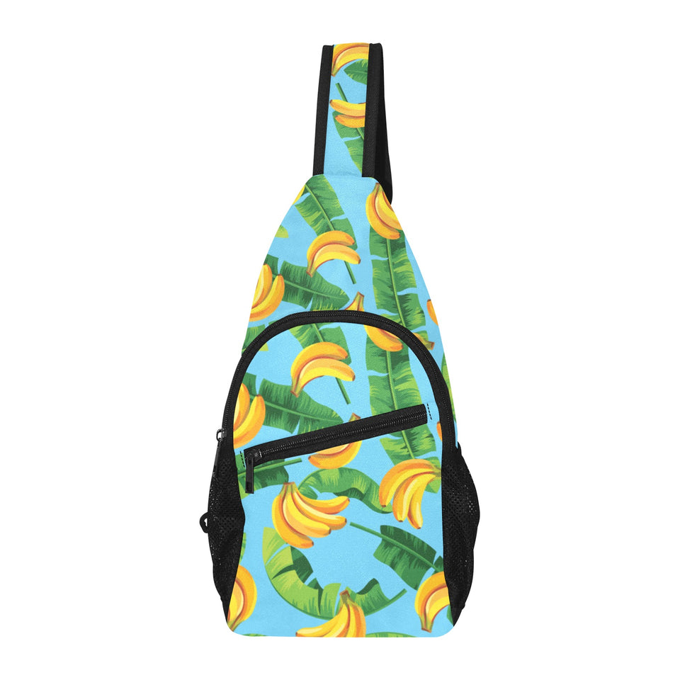 banana leaves banana design pattern All Over Print Chest Bag